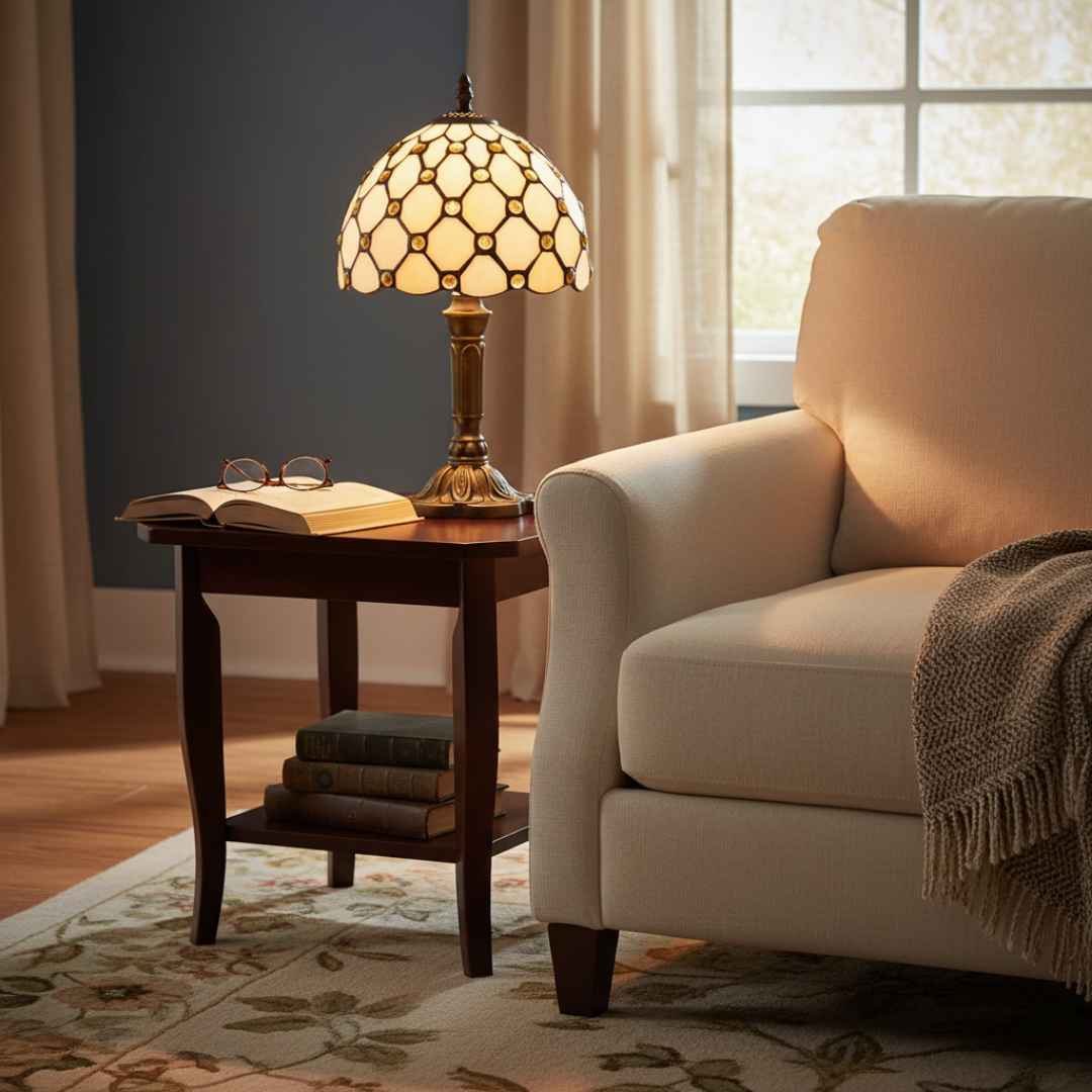 Lampe de table baroque vintage de luxe