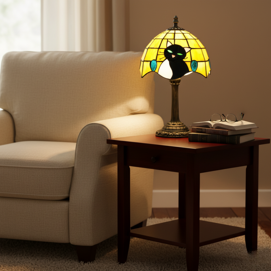 Lampe de table Royal Baroque Chat Noir