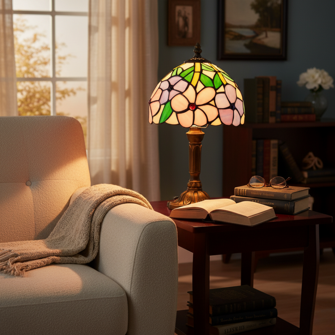 Lampe de table LED d'inspiration baroque