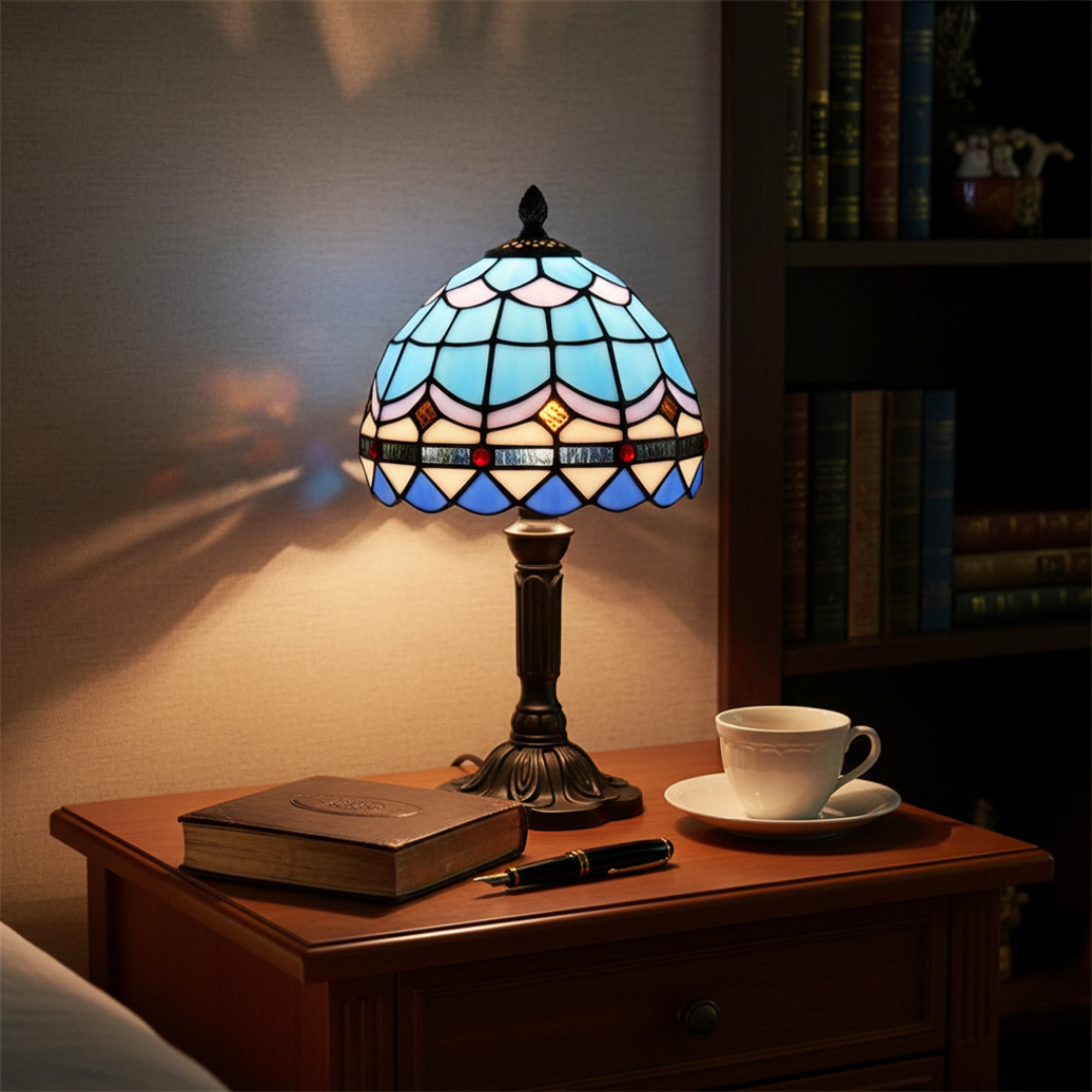 Lampe LED baroque dorée rétro